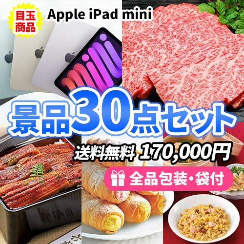 iPad miniを目玉に多人数でも対応可能な景品30点セット